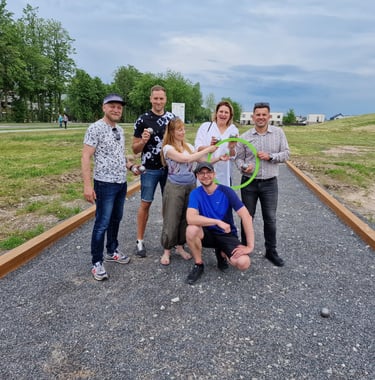 petankės pamokos šešių žmonių kompanijai Kaune