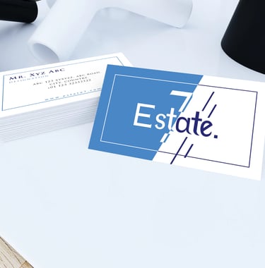 a business card with a business card holder
