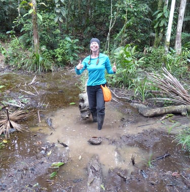 Karen Felton in the Amazon jungle