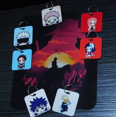 Llaveros y Mousepad con diseños de Anime