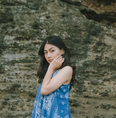 Close portrait during lifestyle session at Pantai Nyanyi Tabanan Bali