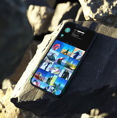 a cell phone with a picture of a cell phone