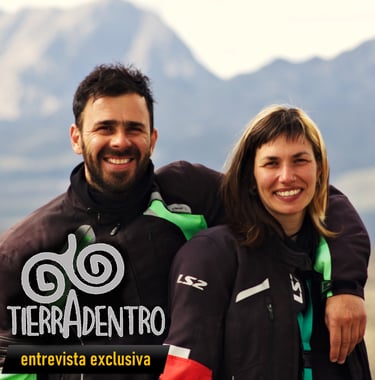tierra adentro dani y lucas chajari viajeros en moto suzuki vstrom 650
