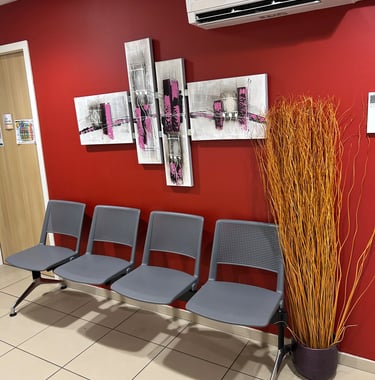 salle d'attente dans la maison médicale de Ceyzériat.