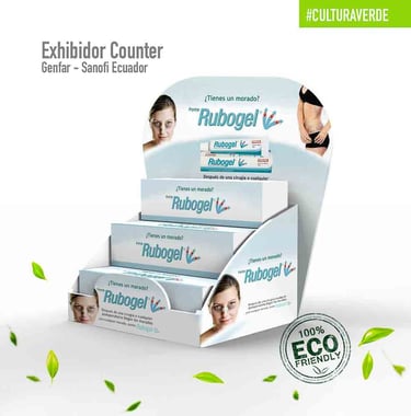 Exhibidor de counter hecho en cartón