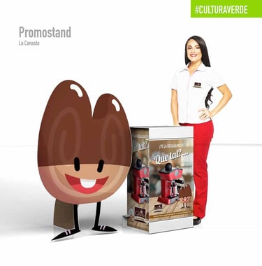 Stand Promocional campañas BTL hecha en cartón