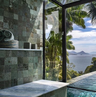 Green stone for wall