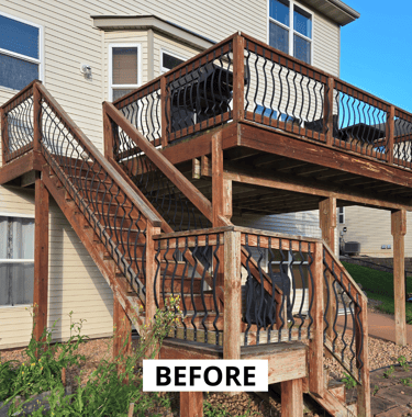 Before Deck Replacement  Burnsville MN