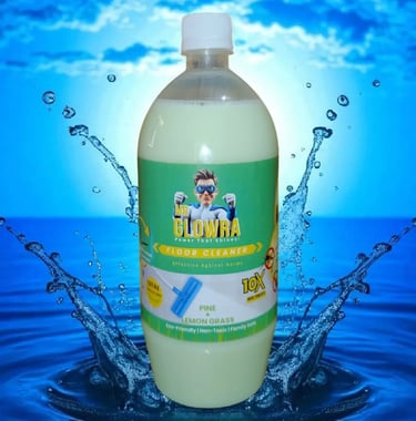 Eco-friendly liquid floor cleaner with pine and lemongrass fragrance