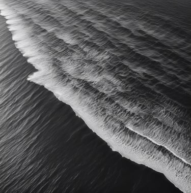 a wave is seen from above the water