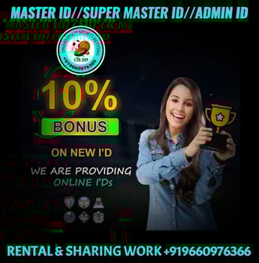 ONLINE CRICKET BETTING ID AVAILABLE DL MDL SMDL MASTER ID SUPER MASTER ID ADMIN ID AVAILABLE