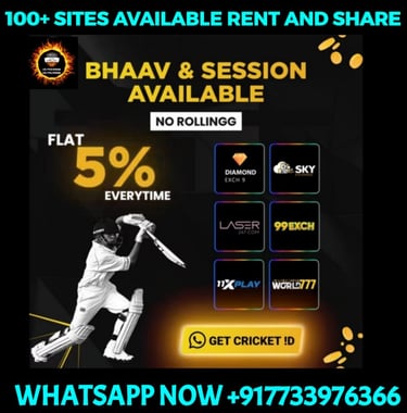 ONLINE CRICKET BETTING ID AVAILABLE DL MDL SMDL MASTER ID SUPER MASTER ID ADMIN ID AVAILABLE