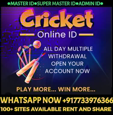 ONLINE CRICKET BETTING ID AVAILABLE DL MDL SMDL MASTER ID SUPER MASTER ID ADMIN ID AVAILABLE