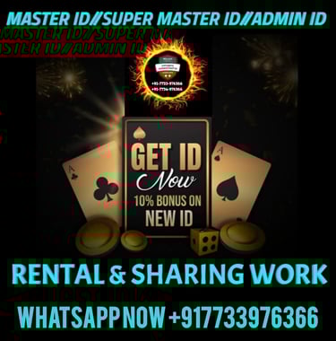 ONLINE CRICKET BETTING ID AVAILABLE DL MDL SMDL MASTER ID SUPER MASTER ID ADMIN ID AVAILABLE