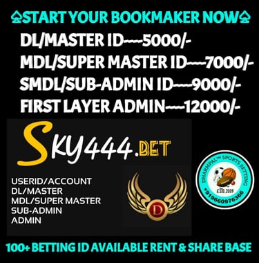 ONLINE CRICKET BETTING ID AVAILABLE DL MDL SMDL MASTER ID SUPER MASTER ID ADMIN ID AVAILABLE