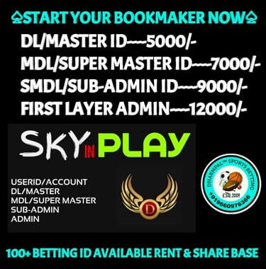 ONLINE CRICKET BETTING ID AVAILABLE DL MDL SMDL MASTER ID SUPER MASTER ID ADMIN ID AVAILABLE