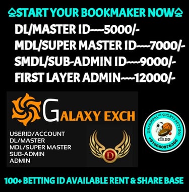 ONLINE CRICKET BETTING ID AVAILABLE DL MDL SMDL MASTER ID SUPER MASTER ID ADMIN ID AVAILABLE