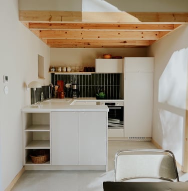 cuisine beige et bois gite Obernai