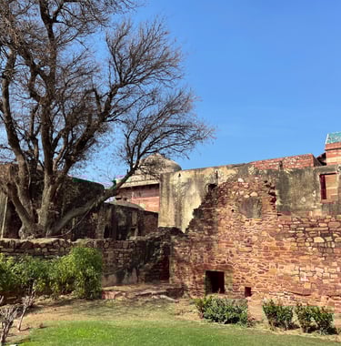 Backyard of the residential area of servants