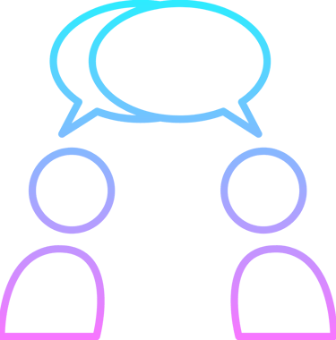 icon of two people communication