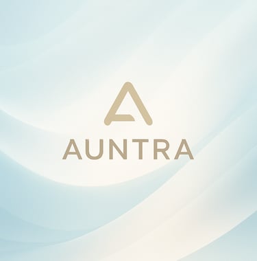 A logo for the business with an engaging pattern behind it