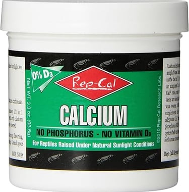 Rep-Cal Phosphorous-Free Calcium Ultrafine Powder Supplement without Vitamin D3