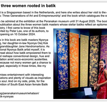 the batik guild, batik artist, shuenlispirit, peranakan museum, singapore, exhibition, peter lee