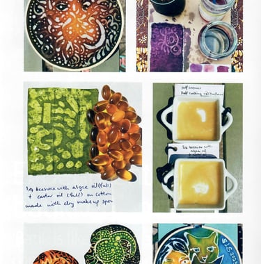 vezel magazine, textile arts, sustainable batik, batik artist, batik art process, batik paintings