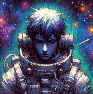 Anime inspired astronaut | simcaart.com