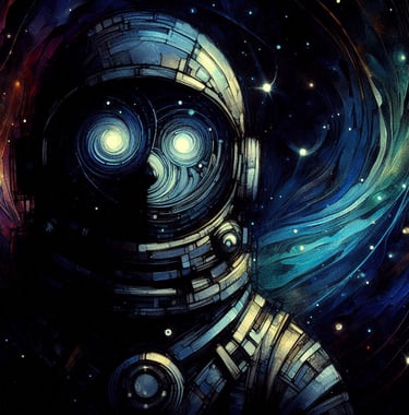 Spiral eyes Astronaut | simcaart.com