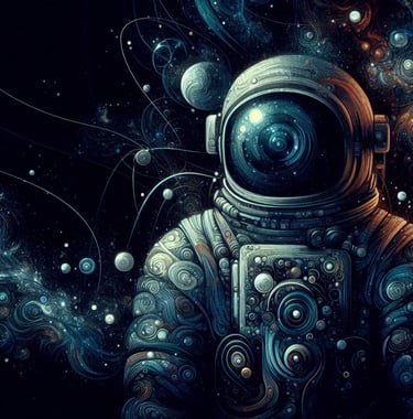 Fractal art Astronaut portrait | simcaart.com