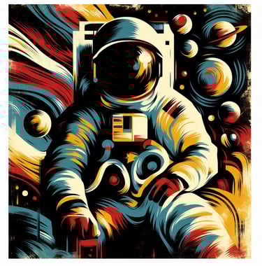 Abstract art astronaut | simcaart.com