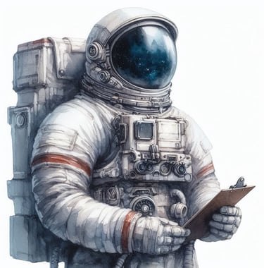 White Void Spaceman | simcaart.com