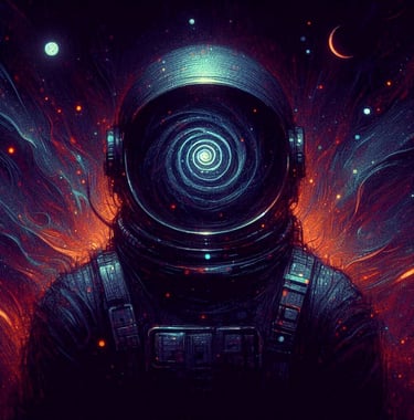 Spiral art astronaut | simcaart.com