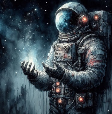 Astronaut Painting | simcaart.com