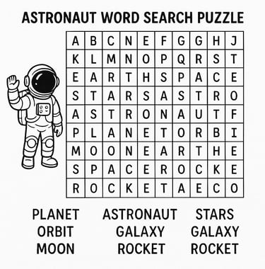Astronaut Word Search 