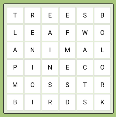 Forest word search 