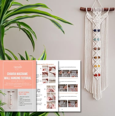 Macrame pattern PDF document with photos and step-by-step instructions