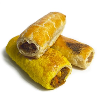 Pork Beef and Vegetarian Sausage Rolls