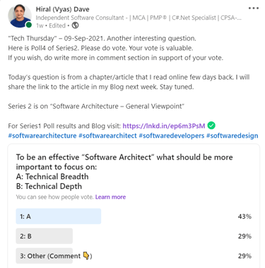 Alt Text: hiralvyasdave.com - Poll4 Result, part of Poll and Blog-Series2
