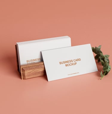 Porte-cartes de visite en bois