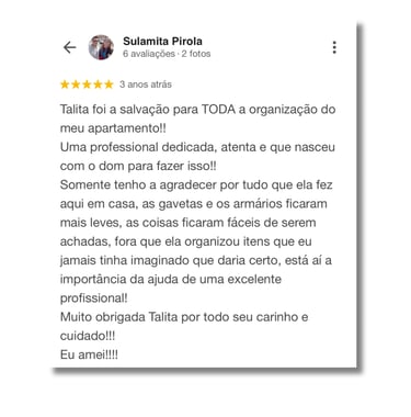 Talita Tavares / Personal Organizer - Organização Residêncial / Cursos / Ebook / Consultoria