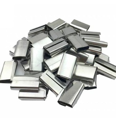 a pile of metal clips