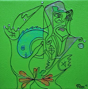 Trilogy, the third small canvas in the three Wise Men, by Kristina Lee
