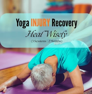 A woman being assisted with child pose