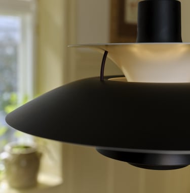 PH5 juodas šviestuvas