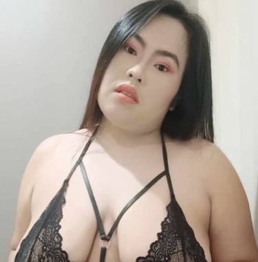 Lady wearing sexy underwear and bra with bikini area covered by a cloud