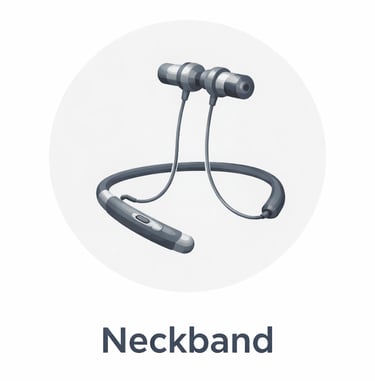 a pair of headphones with a neckband and a neckband