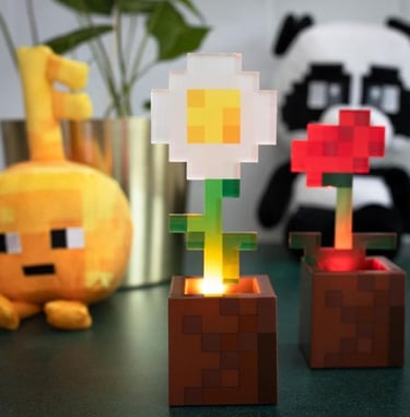 Minecraft Daisy and Poppy LED mood light for gaming and desk
