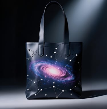 Galaxy Print Statement Tote by King FLY
